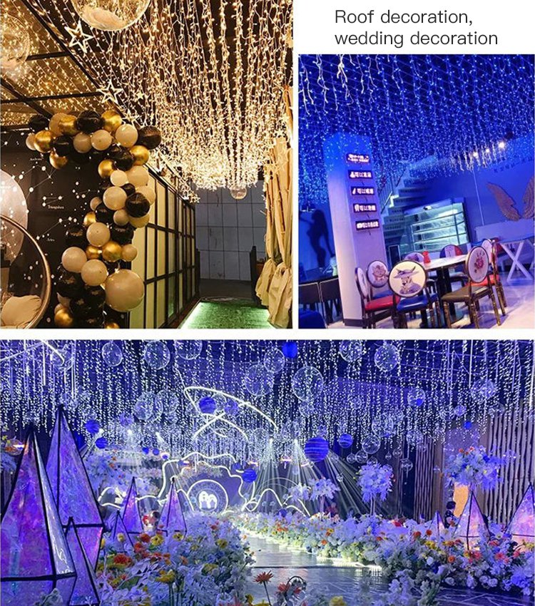 200 LED Remote Curtain String Light
