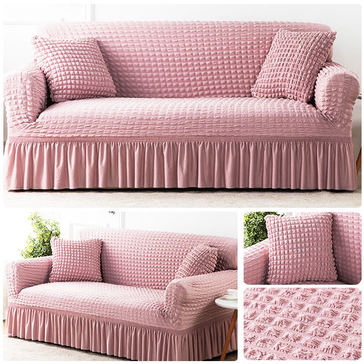 【フリル付きソファーカバー】丈夫でペットの爪による傷や汚れや水などからソファを守れるソファーカバー