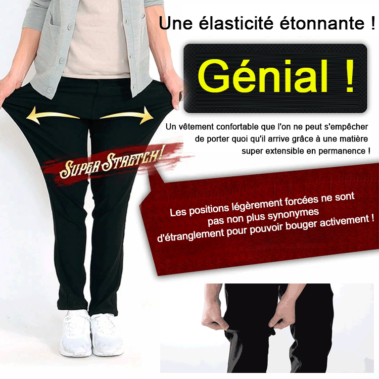 Pantalon décontracté à taille élastique 