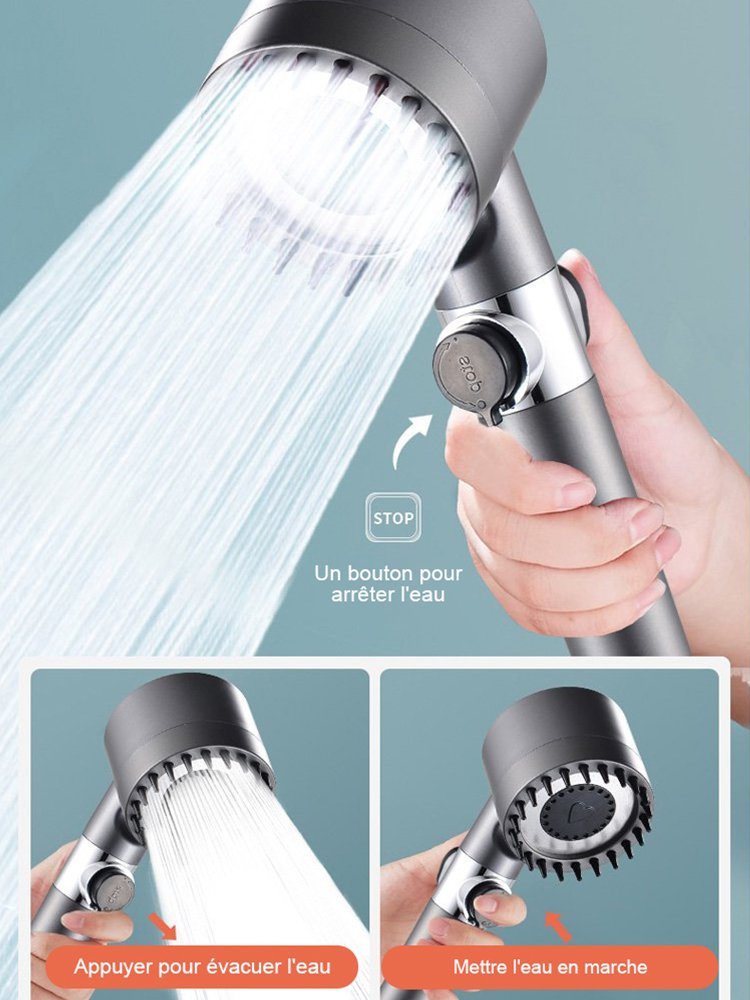 Massage allemand multifonction Douche à réglage de pression par touche unique