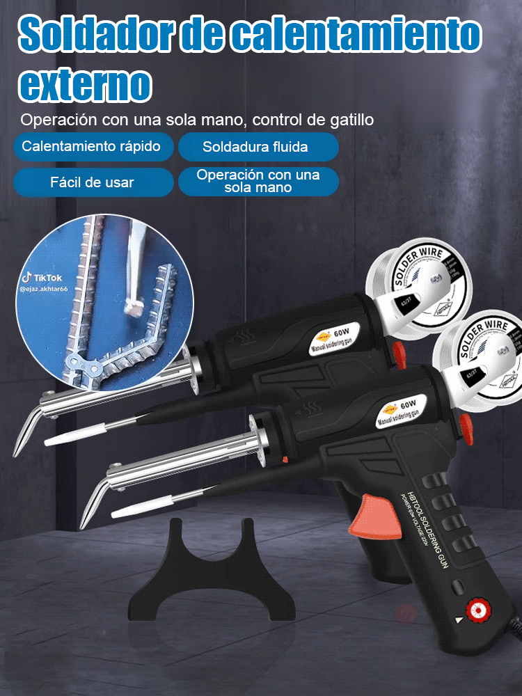 Soldador eléctrico doméstico con interruptor y calentamiento externo