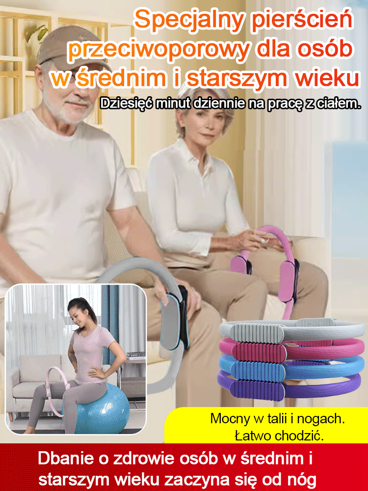 Wielofunkcyjny krąg do jogi i pilatesu na wzmocnienie nóg
