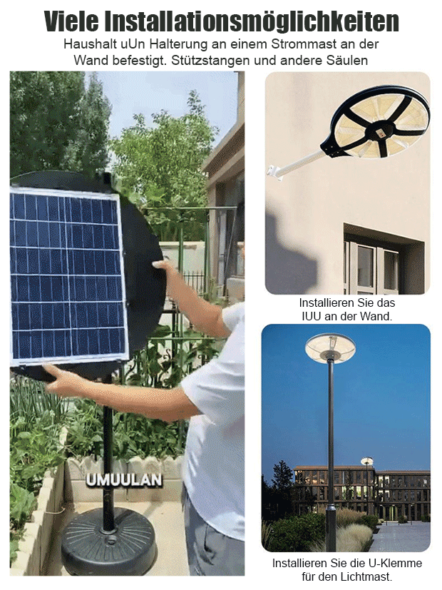 Integriertes Solar-UFO Gartenlicht