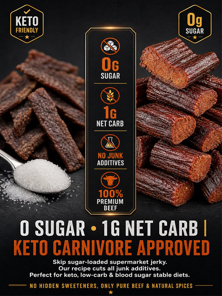 Zero-additive high-protein pure beef jerky