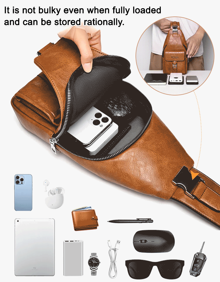 genuine leather  crossbody bag