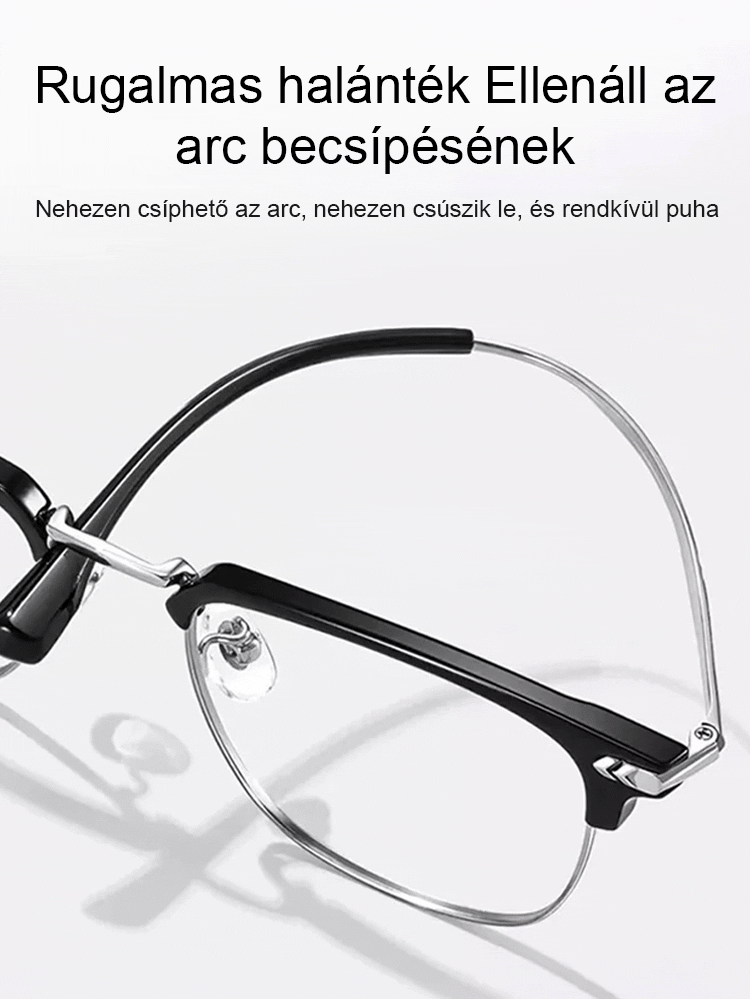 JL-Automatikus zoom szemöldökkerettel ellátott, kék fény elleni védelemmel ellátott olvasószemüveg