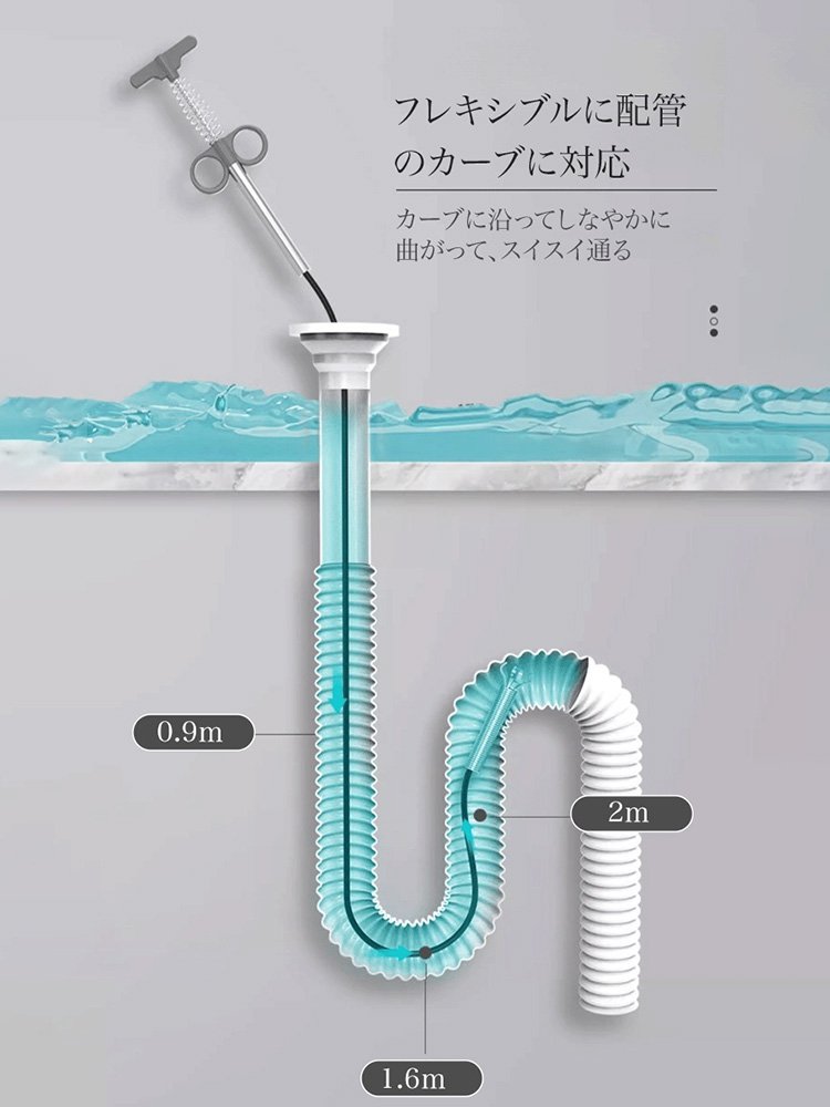 ワイヤー式パイプクリーナー