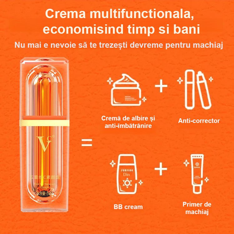 Cremă de față cu vitamina C în cinci straturi