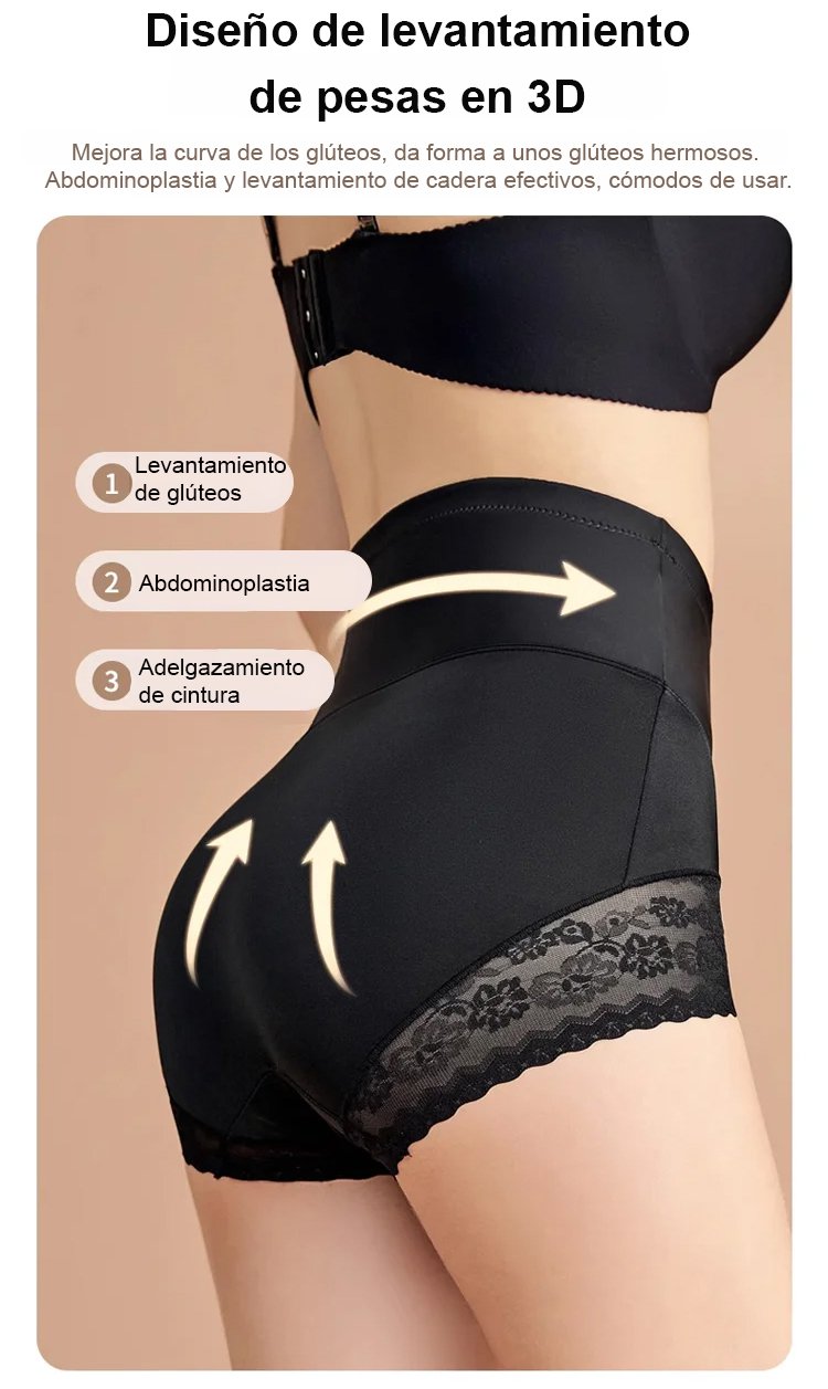 Detalle del ajuste perfecto de las braguitas de cintura alta