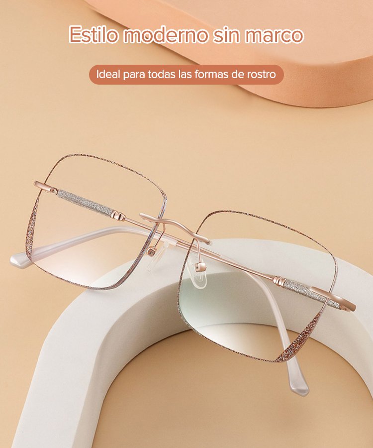 Gafas bloqueadoras de luz azul modernas sin marco