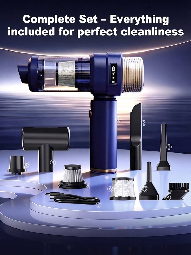 Integrated Handheld Wireless Car Vacuum Cleaner