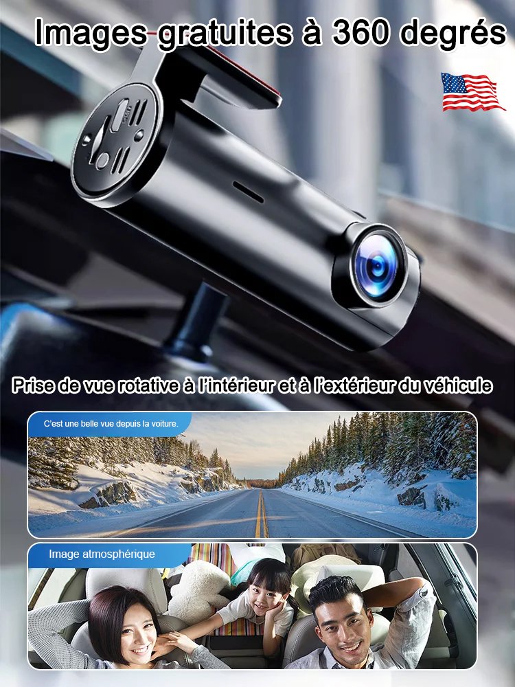 Caméra de tableau de bord WiFi cachée