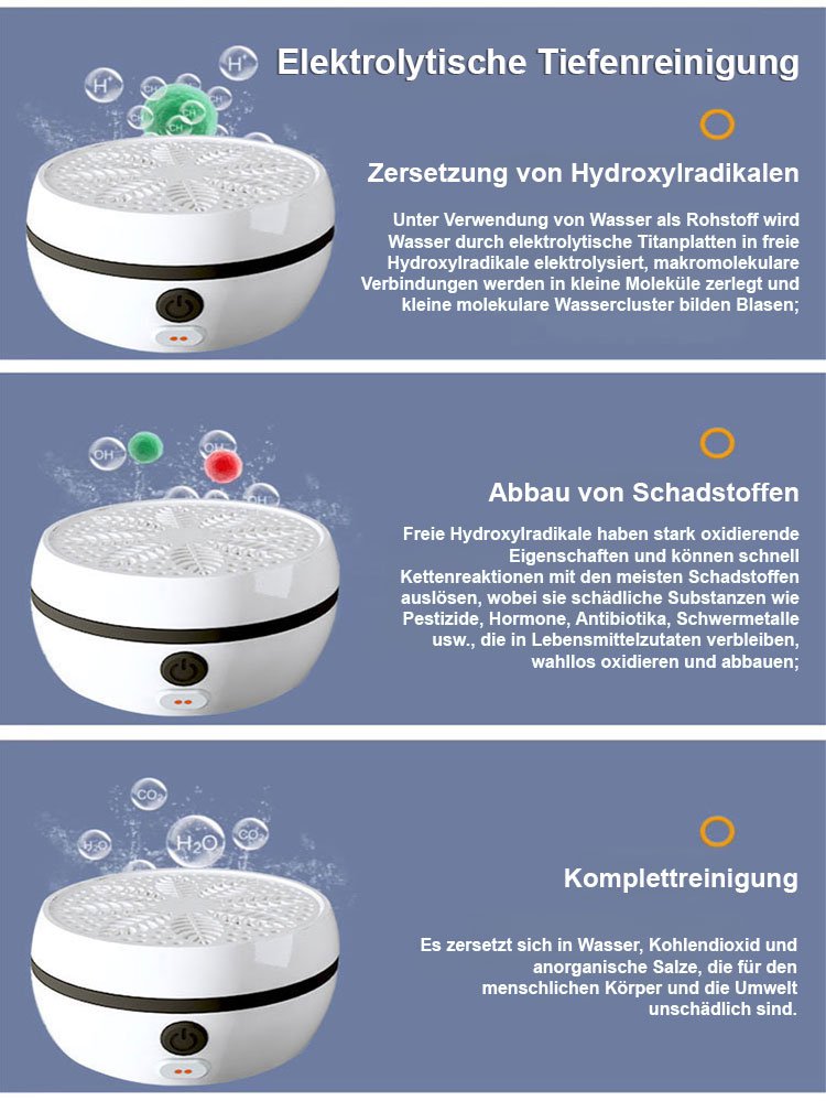 【Befreie deine Hände】 Automatische Obst- und Gemüsewaschmachine