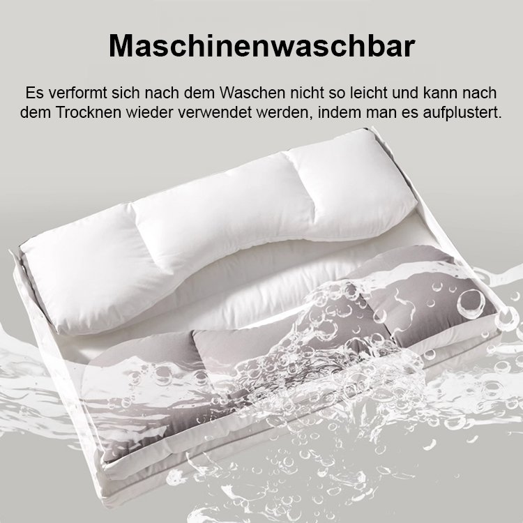 Vollbaumwoll-Nackenstützkissen Pro mit abnehmbaren Doppel-Kissenkern