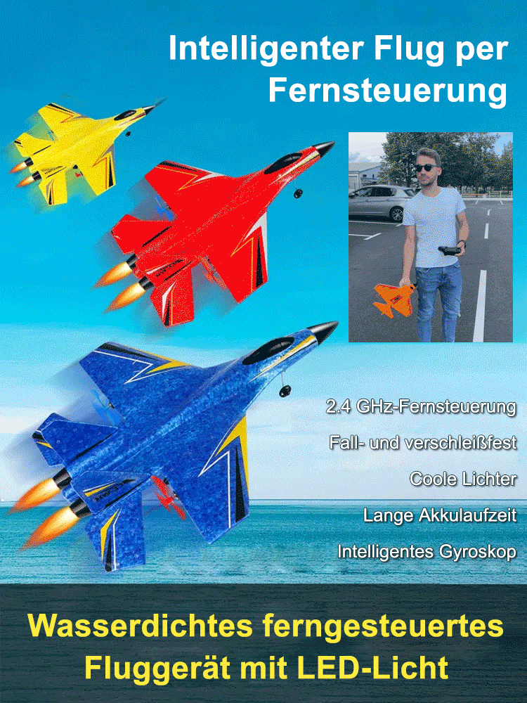 Wasserdichtes ferngesteuertes Flugzeug mit LED-Licht