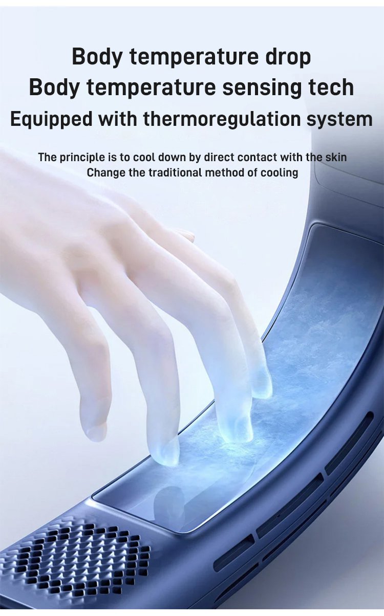 Rechargeable portable neck fan with USB charging