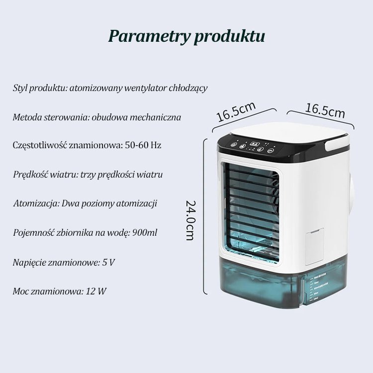 atomizowany wentylator chłodzący   