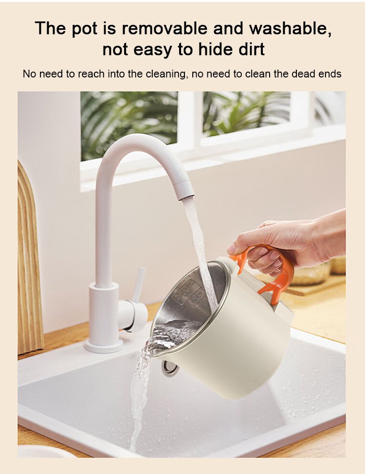 Portable electric kettle boiling water in a hotel room