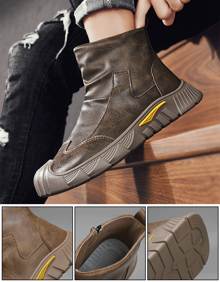 ハイカットレザーシューズメンズ