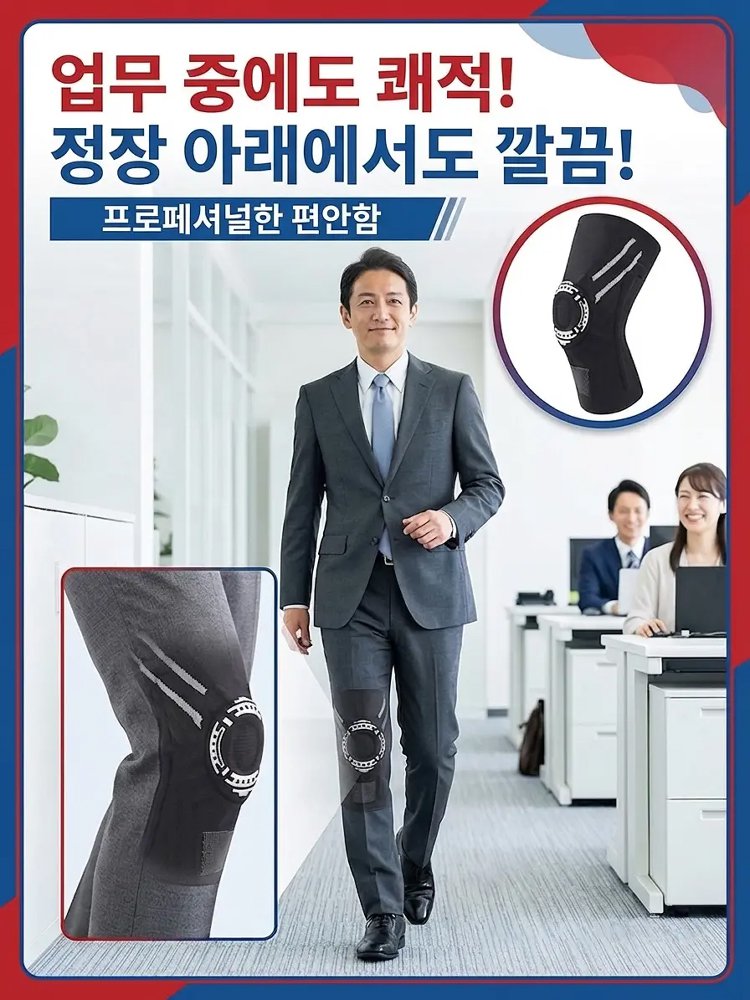 무릎 피로와 통증 완화 회복용 편안한 무릎 밴드