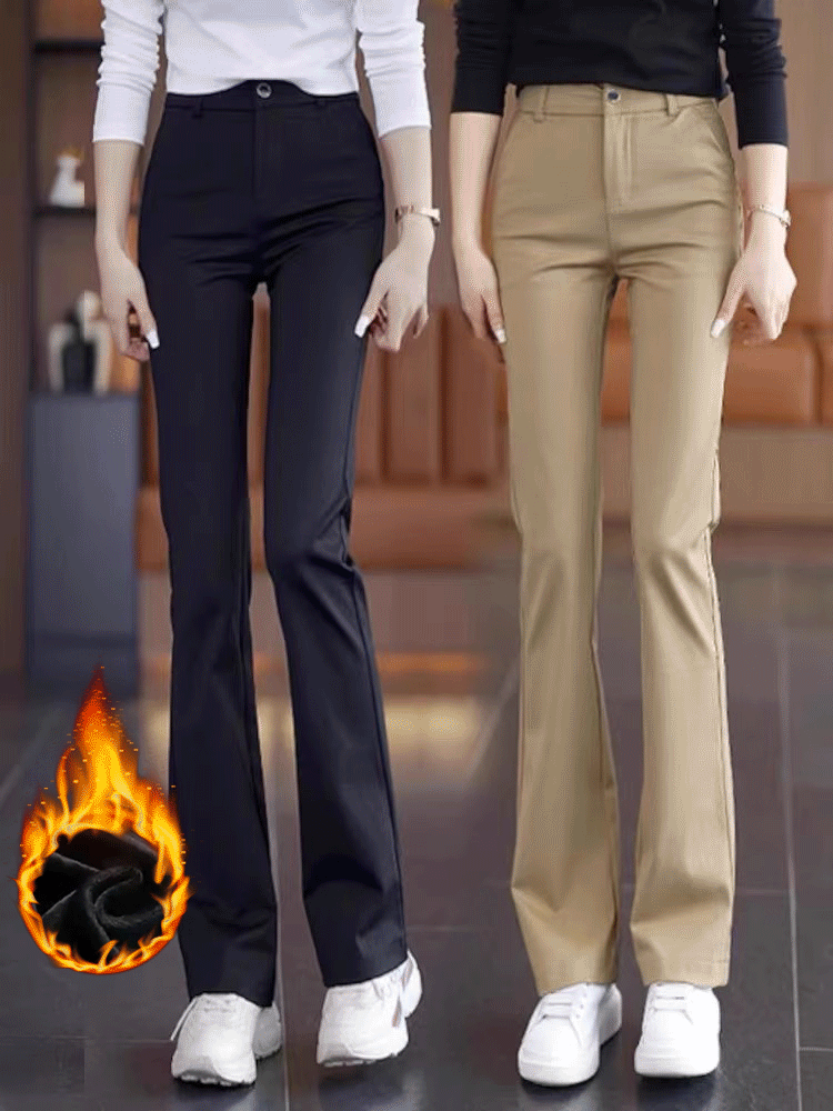 여성용 하이웨이스트 플레어 팬츠