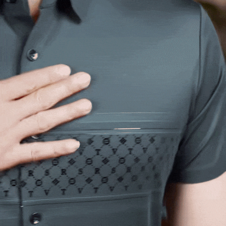 メンズプリント半袖シャツ