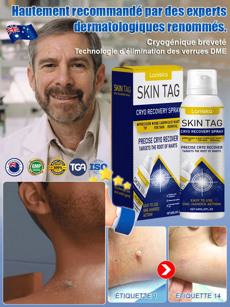 LANISKA spray de soin topique pour points de verrues