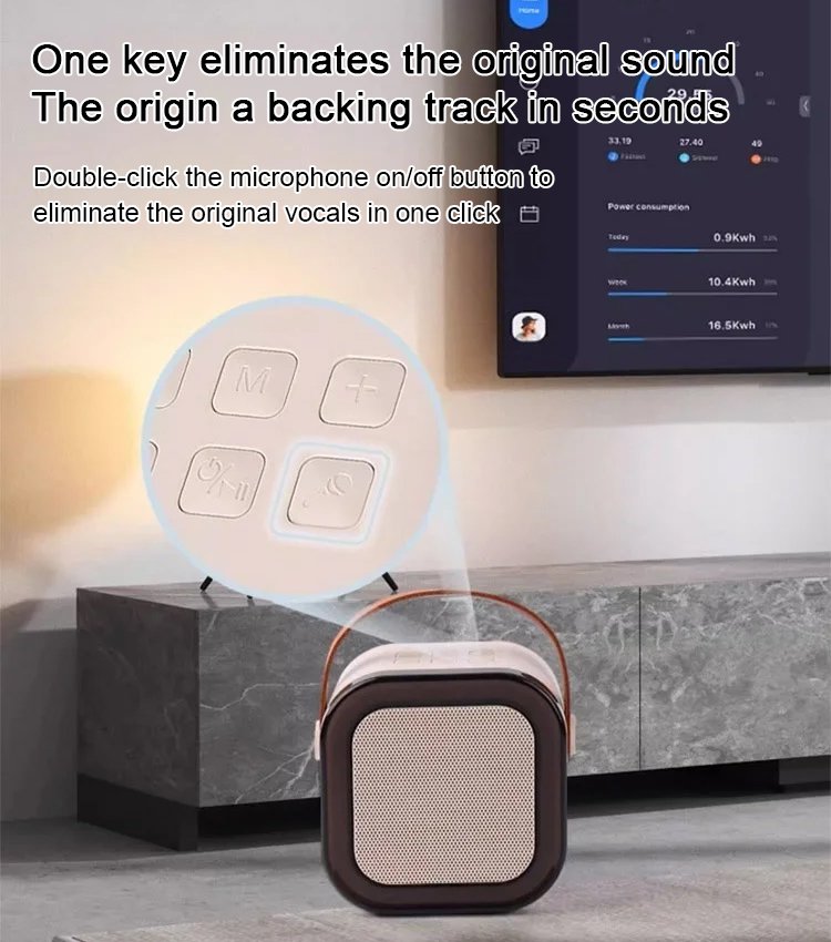 Portable KTV Lighting Bluetooth Speaker [Send Microphone