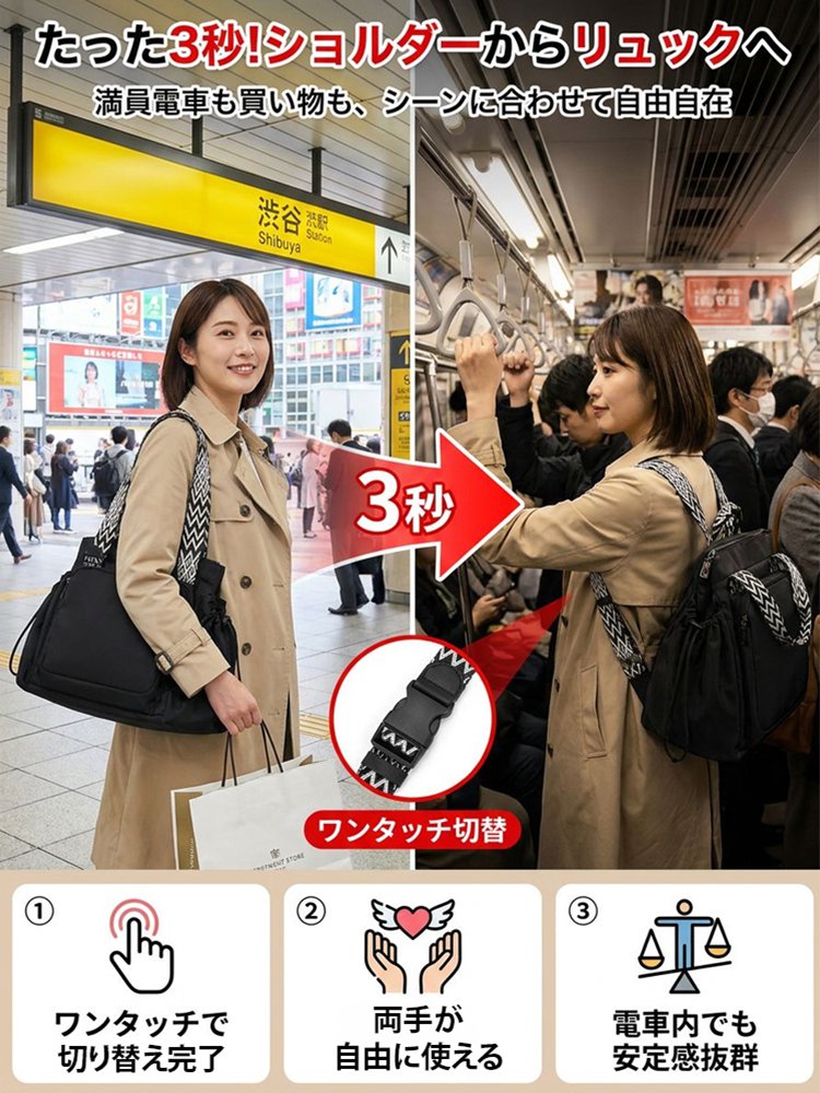 多機能旅行用収納バックパック