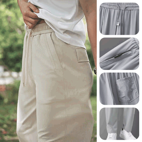 接触冷感メンズカジュアルパンツ