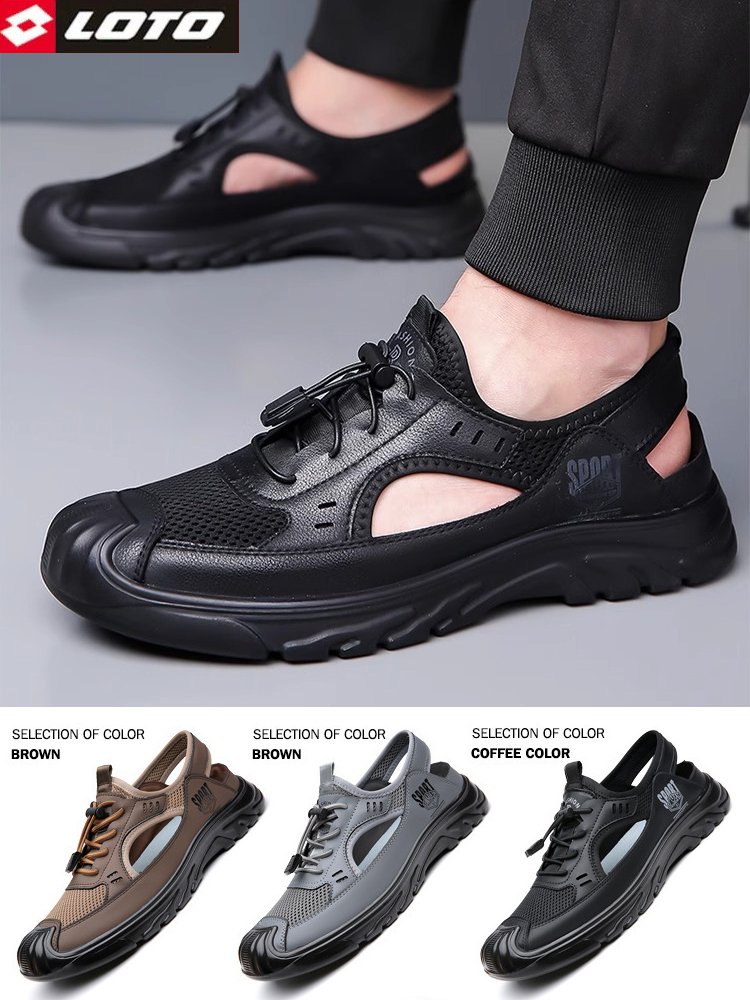 حذاء شاطئ رجالي بنسيج شبكي صيفي قابل للتهوية