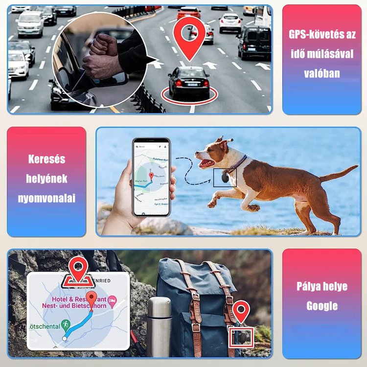 Mini mágneses GPS helymeghatározó követő