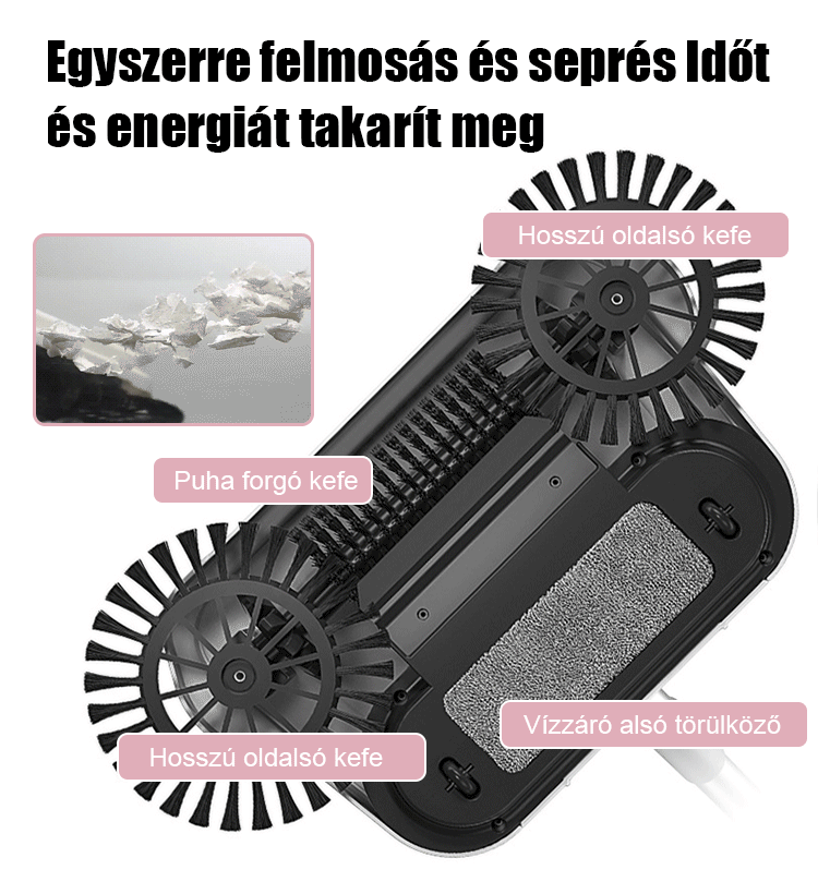 3 az 1-ben push kézi porszívó