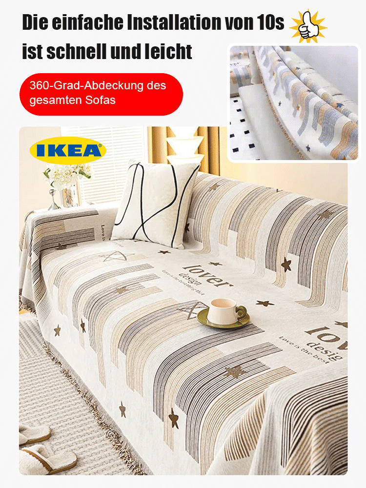 Doppelseitiges hochwertiges Sofahandtuch der großen Marke aus Samt