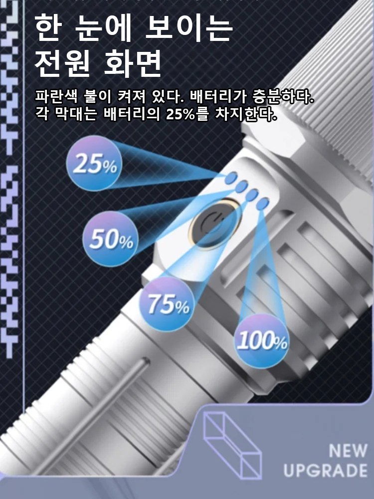 엔젤 아이보리 화이트 레이저 고휘도 손전등
