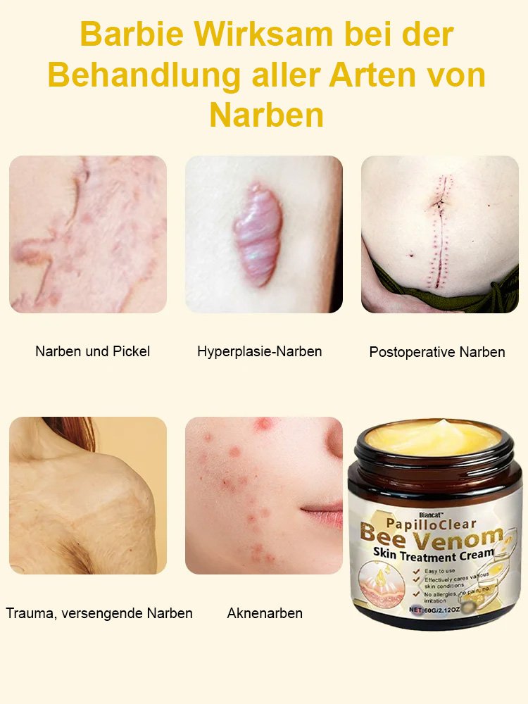Bienengift Hautnarben glättende Creme