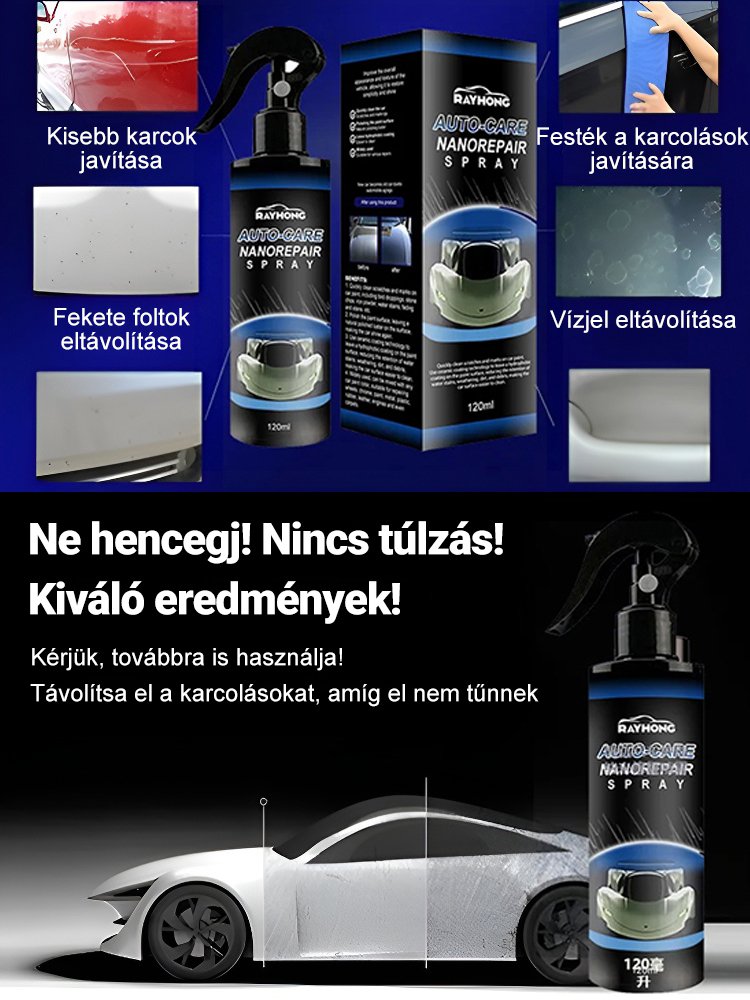 Autó nanoméretű javító spray