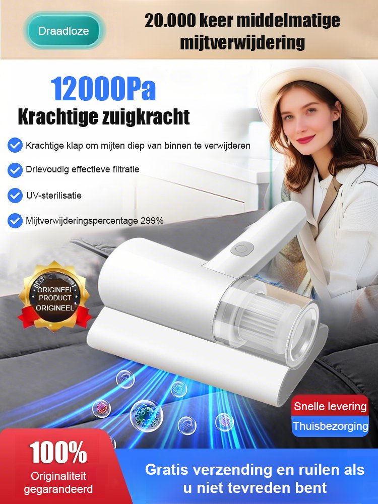 Draagbare anti-mijt stofzuiger voor het huishouden