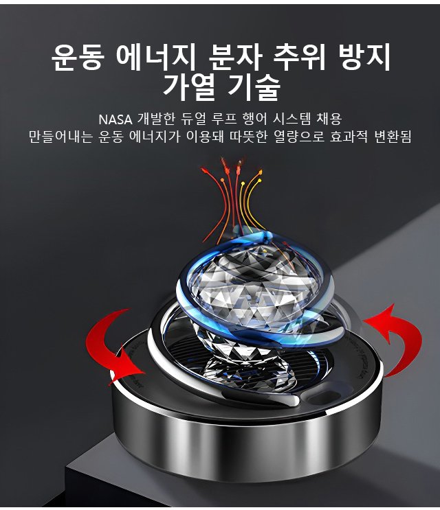 차량용 태양광 회전 제설 방향제 일체형 제품 사진