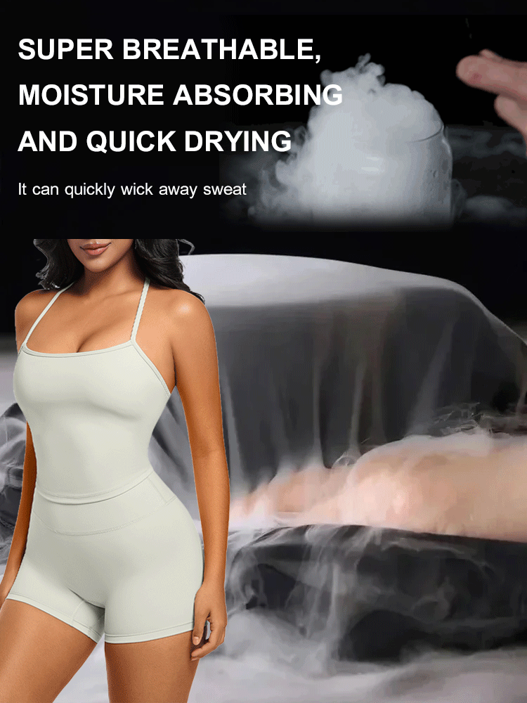 Suspender top high waist yoga shorts quick dry suit