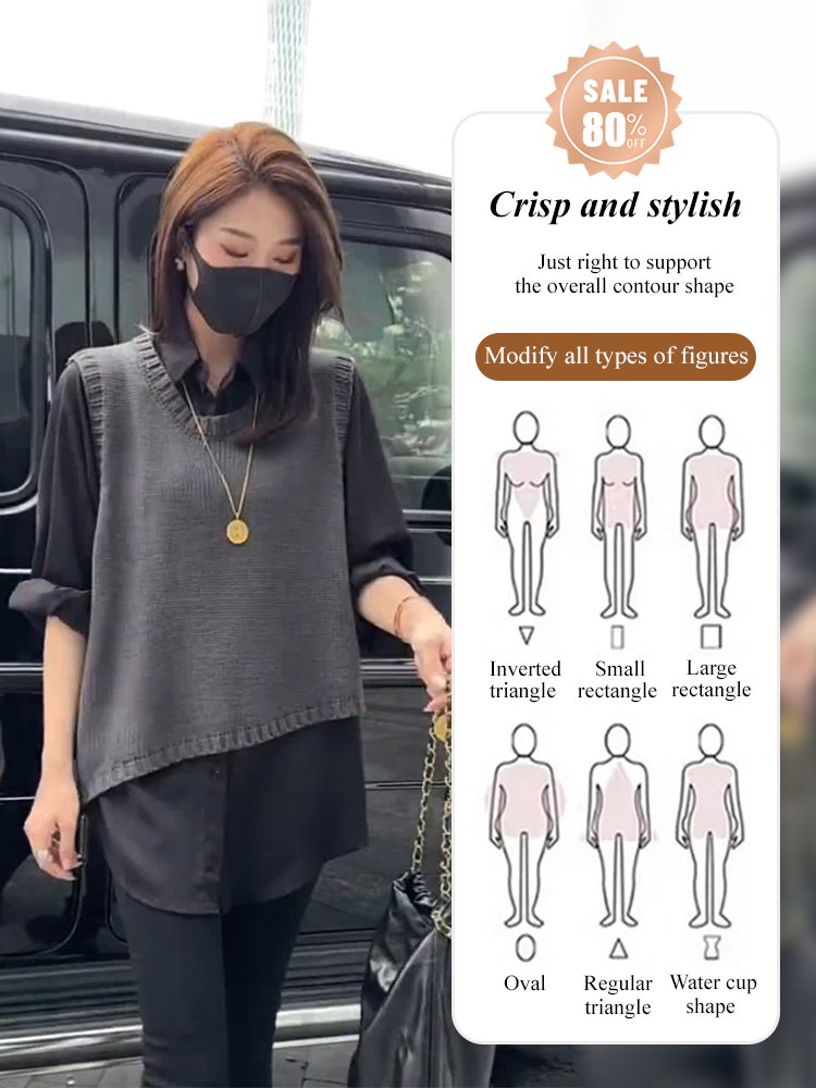 New irregular design vest knit top