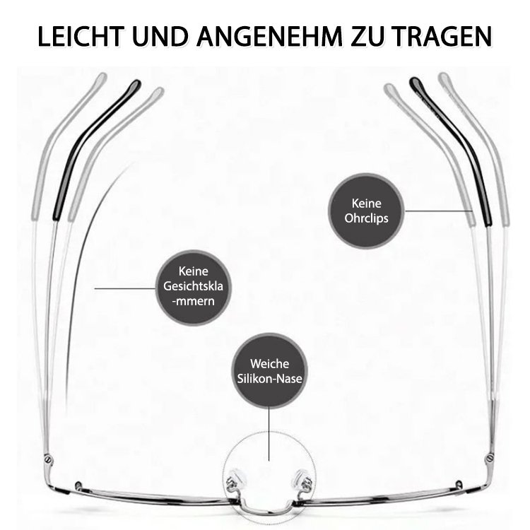Neue Presbyopiebrille aus Metall mit Anti-Blaulicht