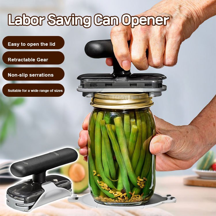 Labor-saving can opener