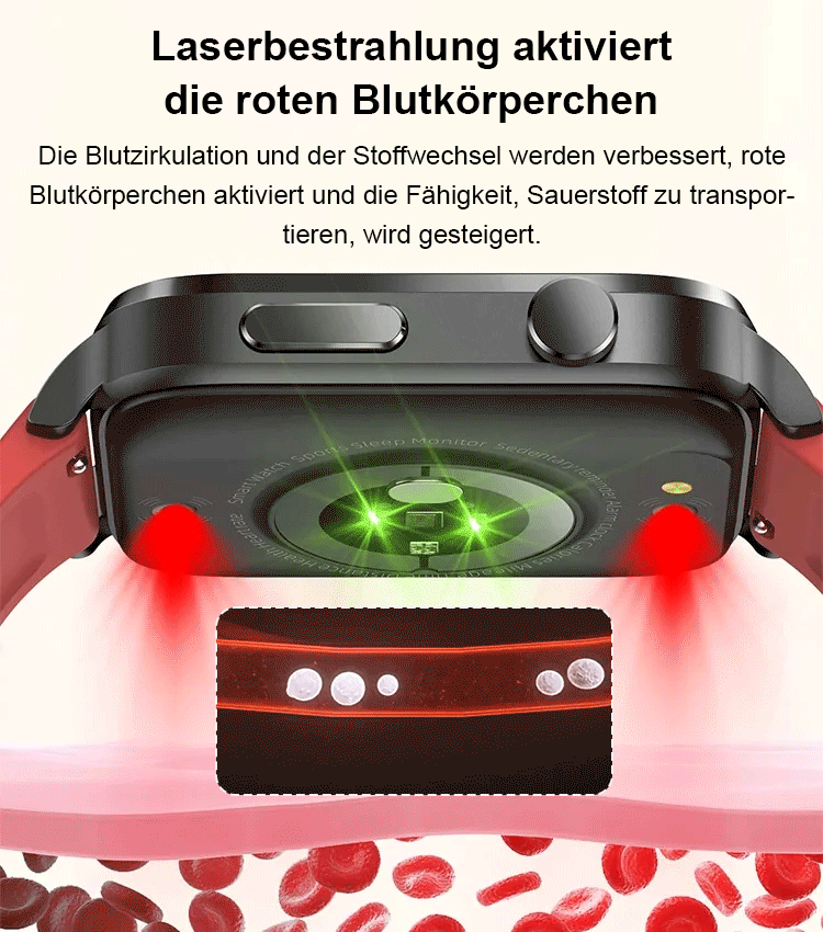 Nicht-invasive, nadelfreie intelligente Glukose-Uhr