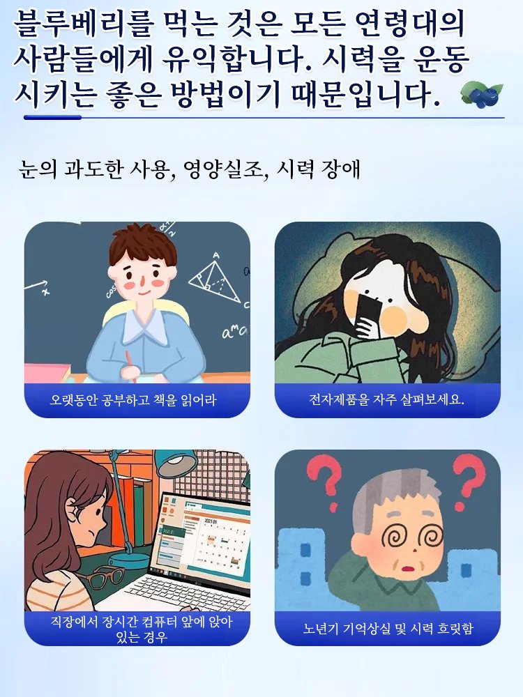 타이완산 특급 무설탕 블루베리 건조과일