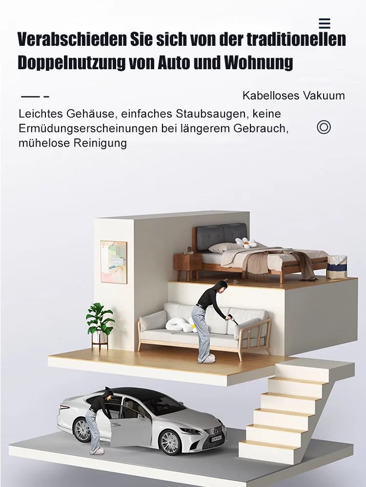Multifunktionaler tragbarer Autostaubsauger