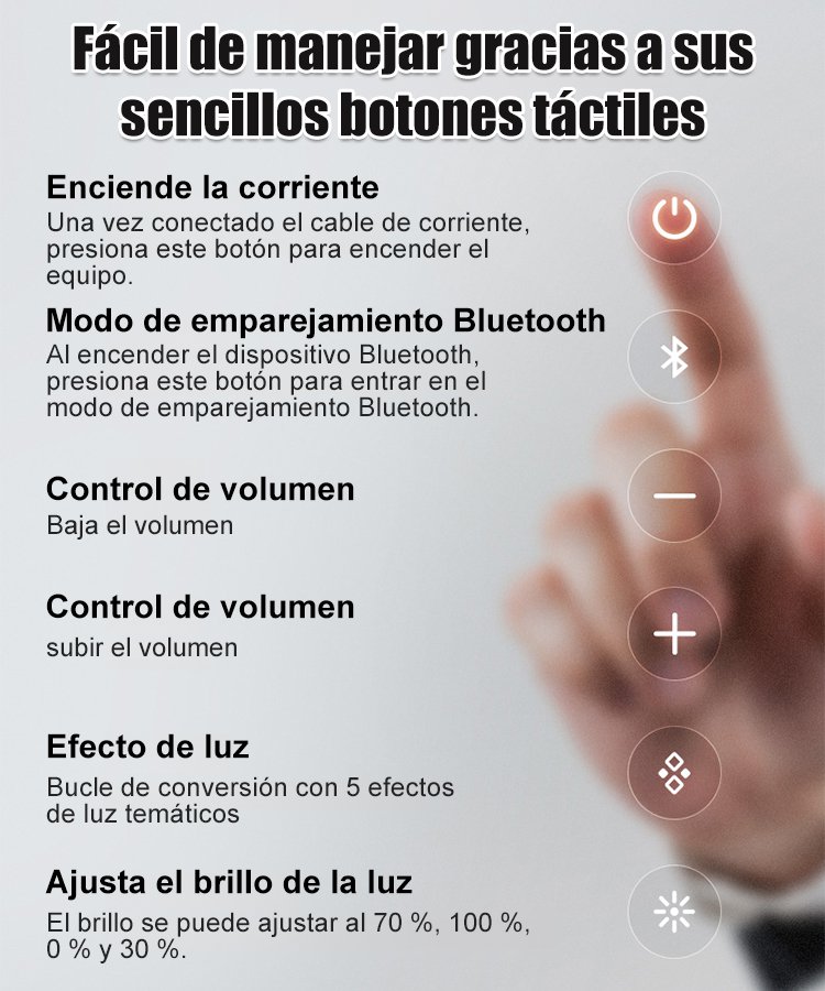 Altavoz Bluetooth de Cristal Colorido