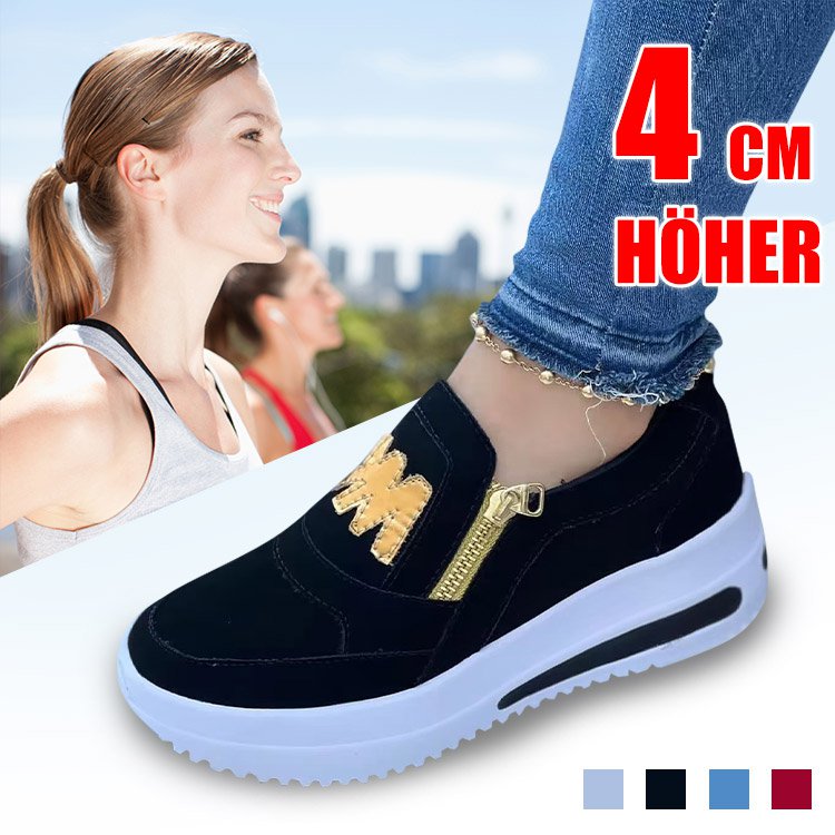 Plateauschuhe mit seitlichem Reißverschluss