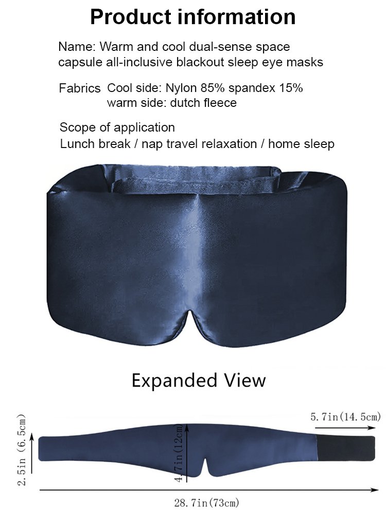 Dual Sensation Cool & Warm Full-Coverage Space Capsule Sleep Mask