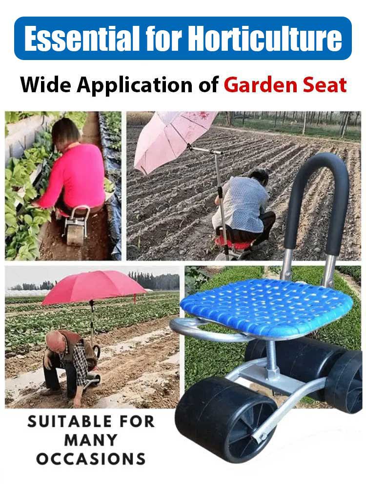 360-degree rotating and lifting garden work chair